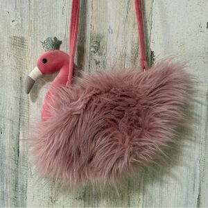 Jellycat Flamingo 🦩 Crown Fluffy Fancies Pink Bird Plush Mini Purse Bag